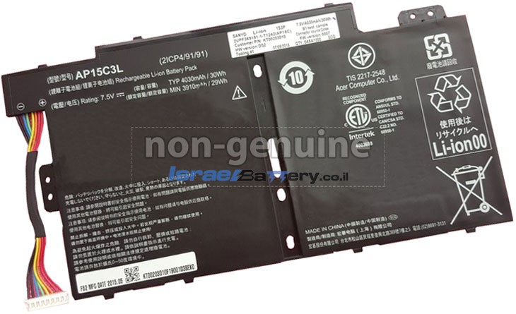Acer AP15C3L(2ICP4/91/91) סוללה חלופית
