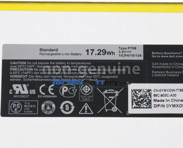 Dell Venue 7 3740 Tablet סוללה חלופית